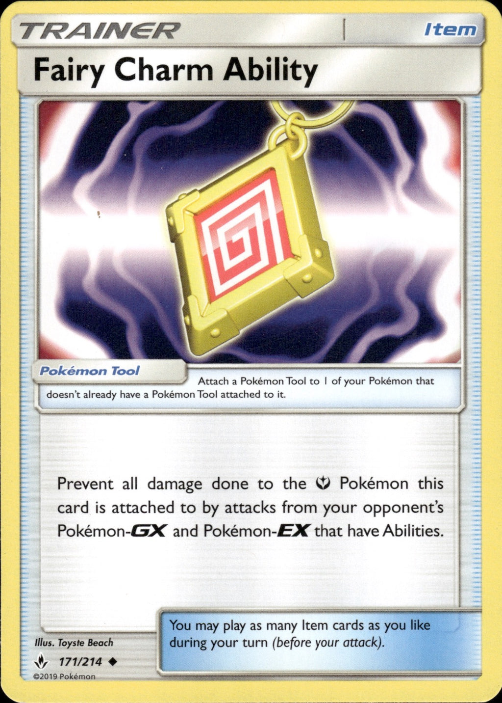 Fairy Charm Ability 171/214 Uncommon Unbroken Bonds Pokemon Lightly Played