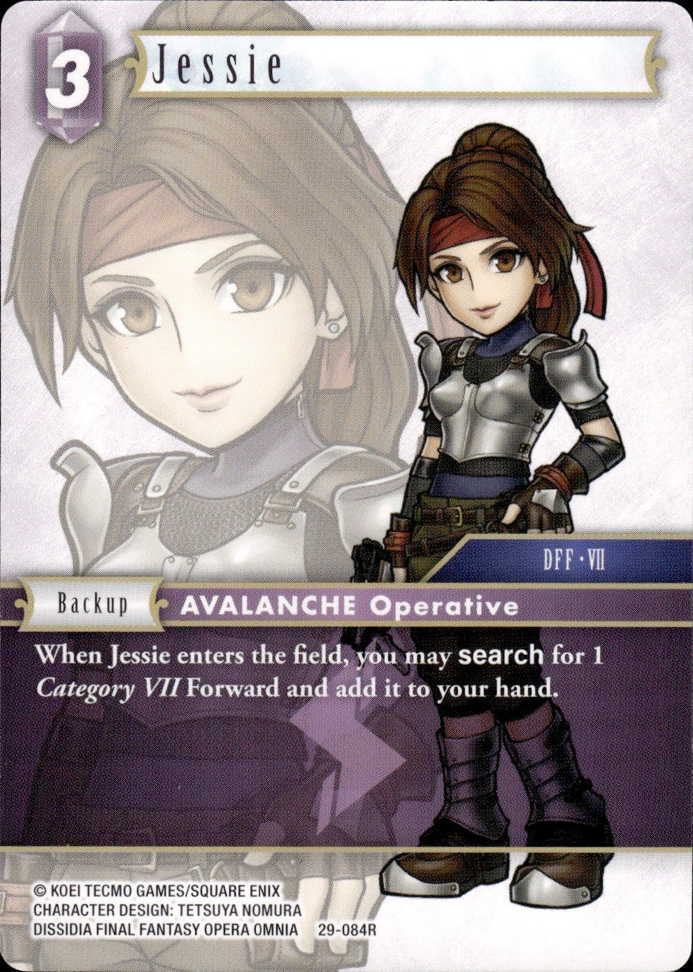 Jessie 29-084R Rare Blissful Eternity Final Fantasy Near Mint