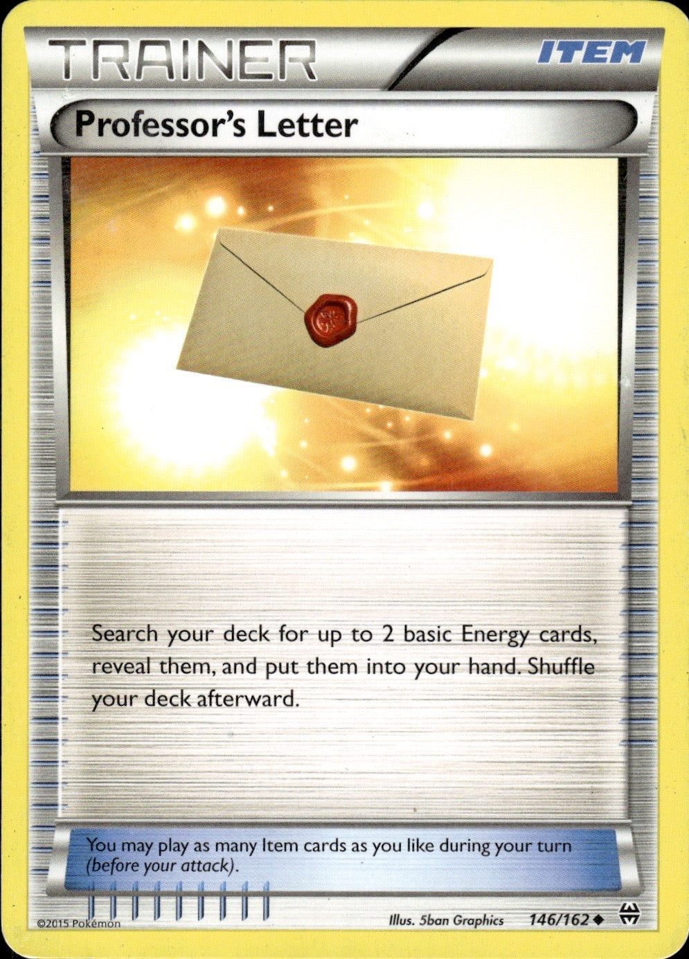 Professor's Letter 146/162 Uncommon BREAKthrough Pokemon Lightly Played