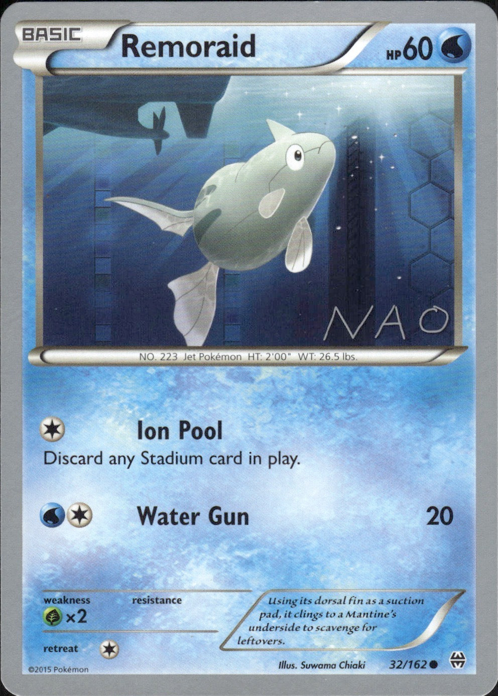 Remoraid (Naohito Inoue) 32/162 Common World Championship Decks Pokemon LP
