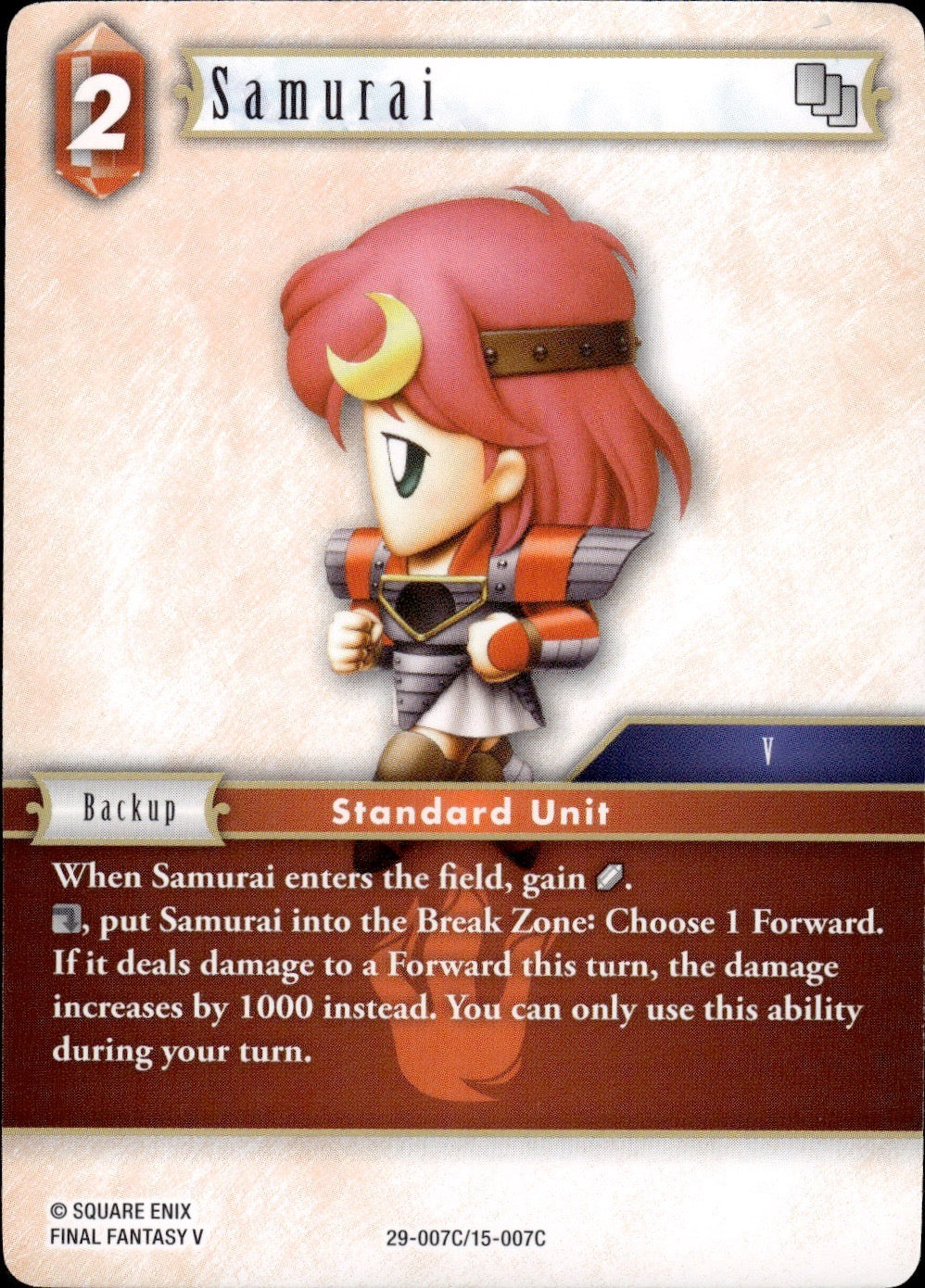 Samurai 15-007C Common Crystal Dominion Final Fantasy Near Mint