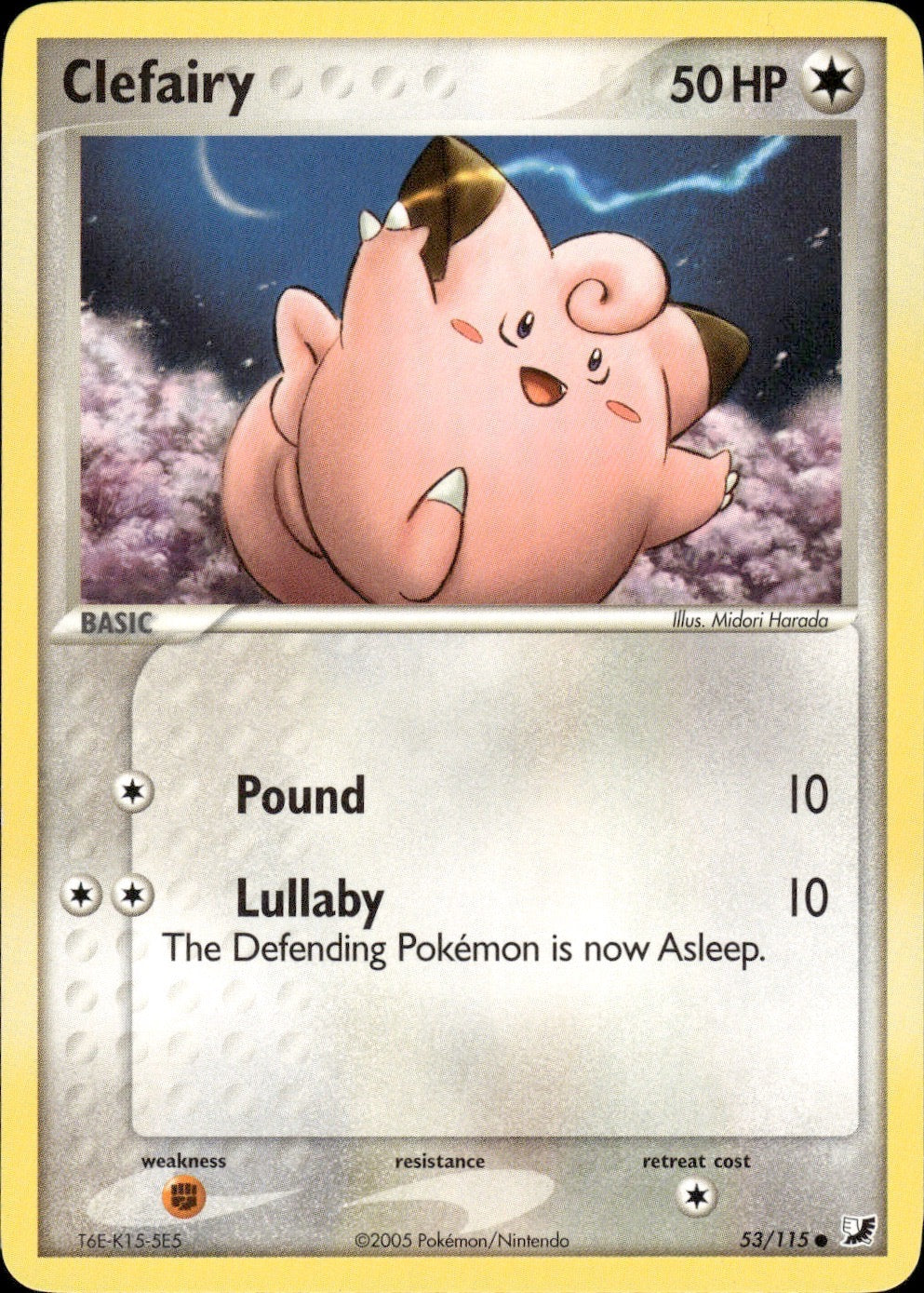Clefairy 53/115 Common Unseen Forces Pokemon Lightly Played