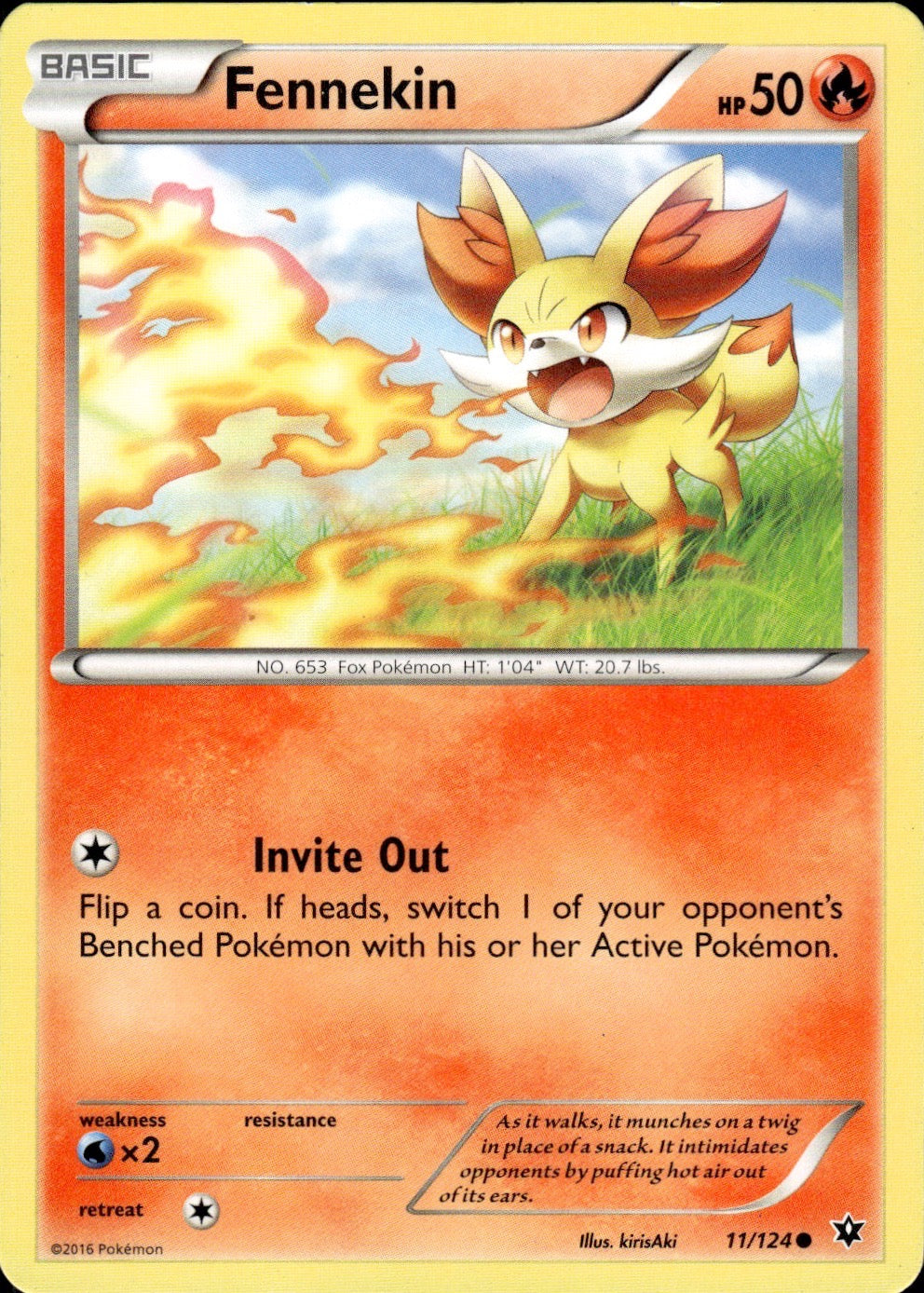 Fennekin 11/124 Common Fates Collide Pokemon Lightly Played