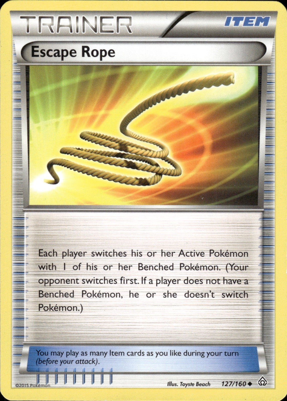 Escape Rope 127/160 Uncommon Primal Clash Pokemon Lightly Played