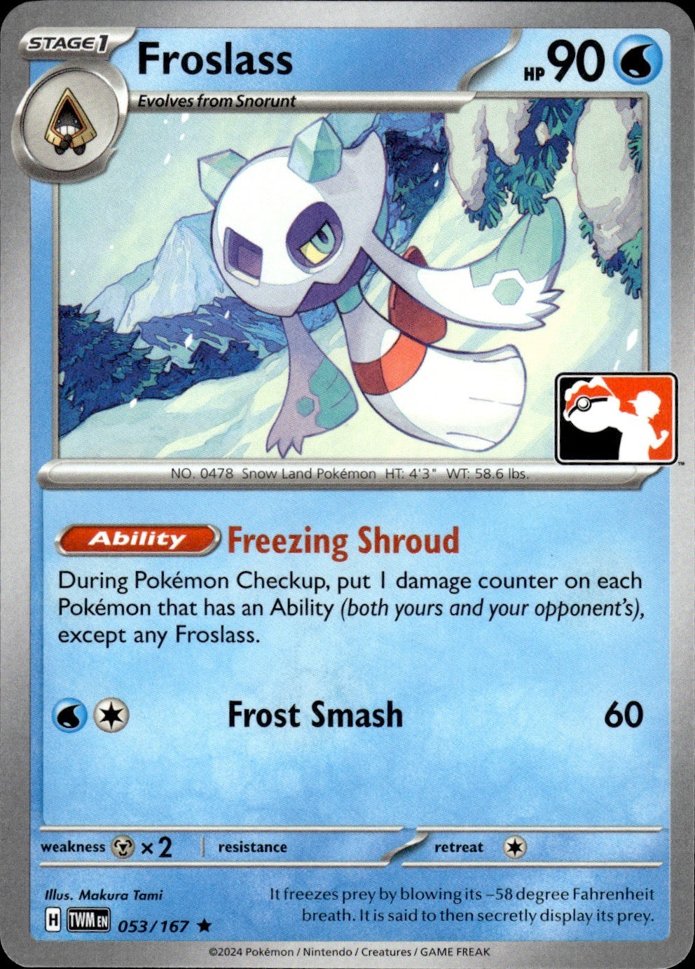 Froslass 053/167 Rare Prize Pack Series Cards Pokemon Near Mint