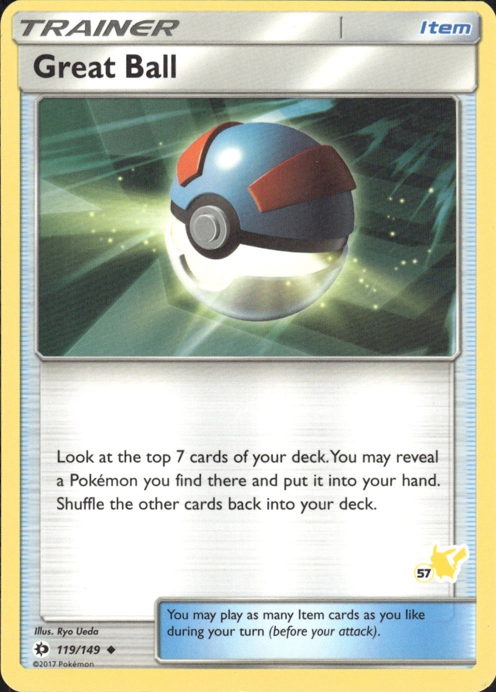 Great Ball (#57 Pikachu Stamped) 119/149 Promo Battle Academy Pokemon LP