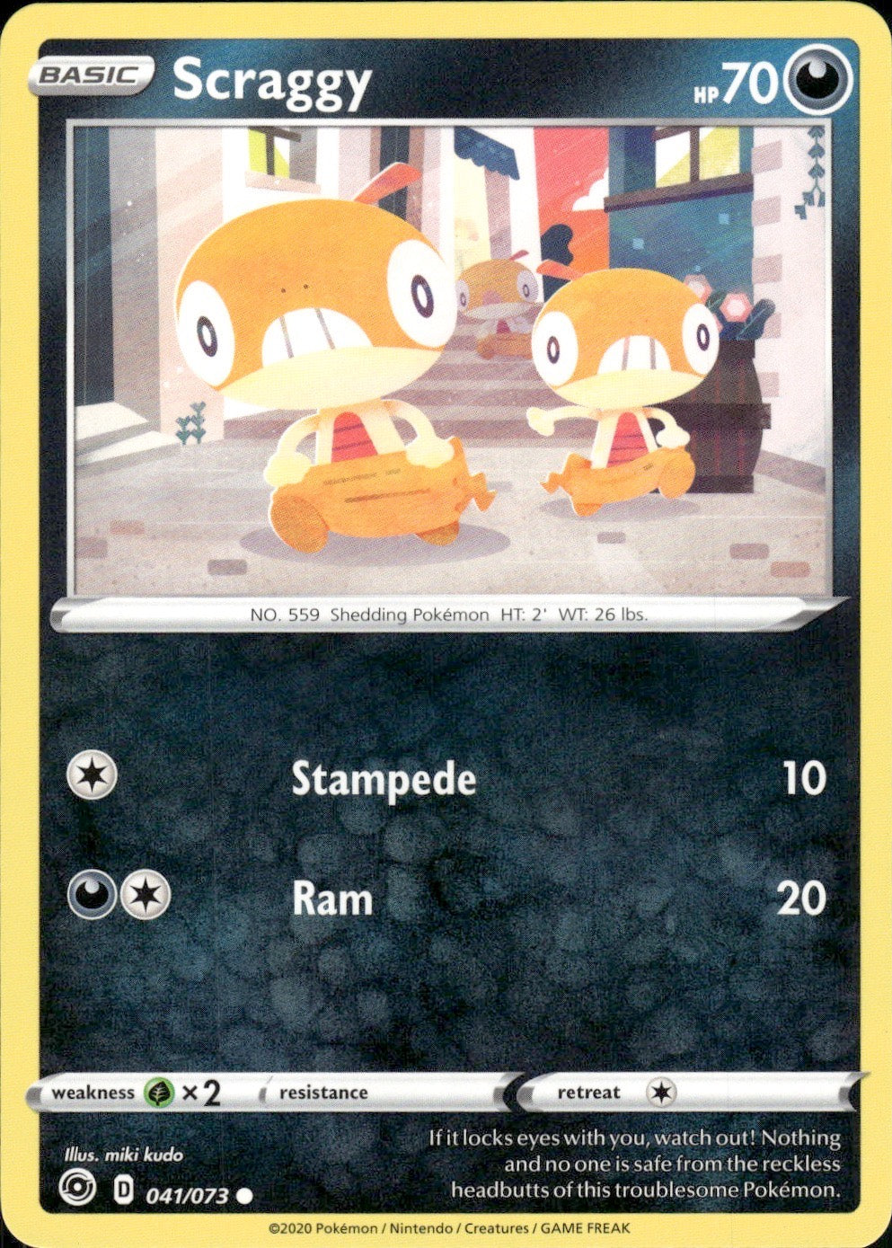 Scraggy 041/073 Common Champion's Path Pokemon Lightly Played