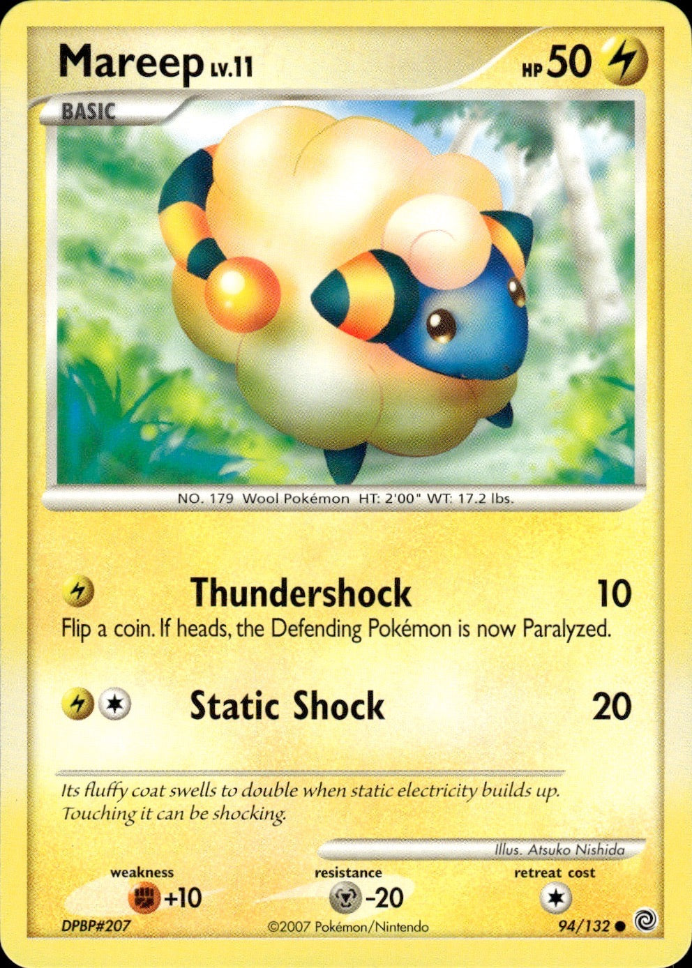 Mareep 94/132 Common Secret Wonders Pokemon Lightly Played