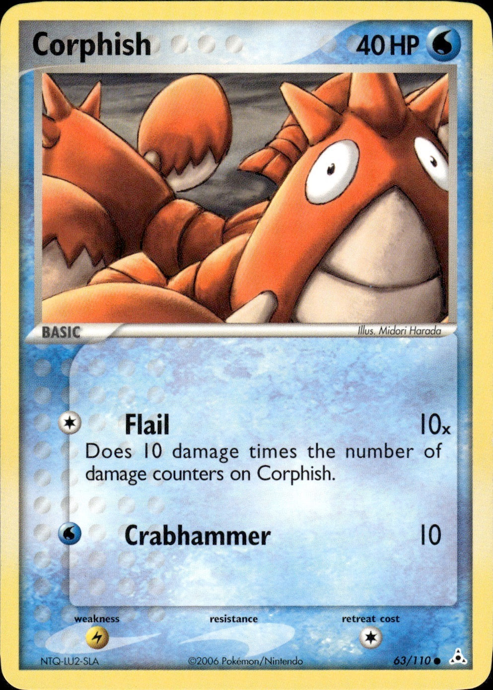 Corphish 63/110 Common Holon Phantoms Pokemon Lightly Played