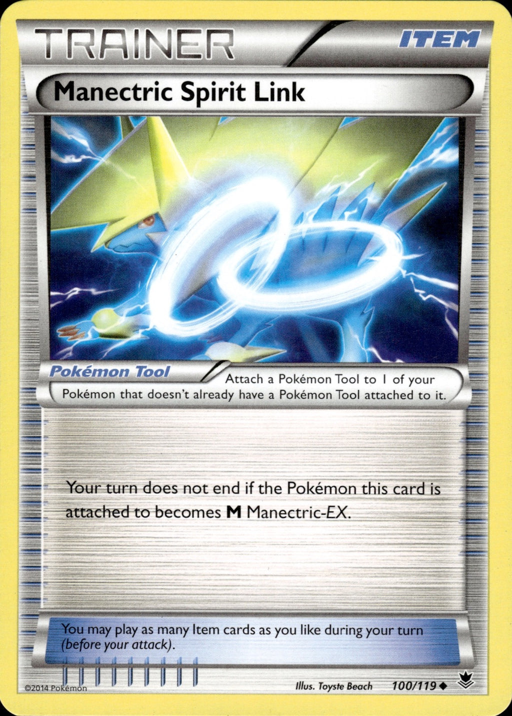 Manectric Spirit Link 100/119 Uncommon Phantom Forces Pokemon Lightly Played
