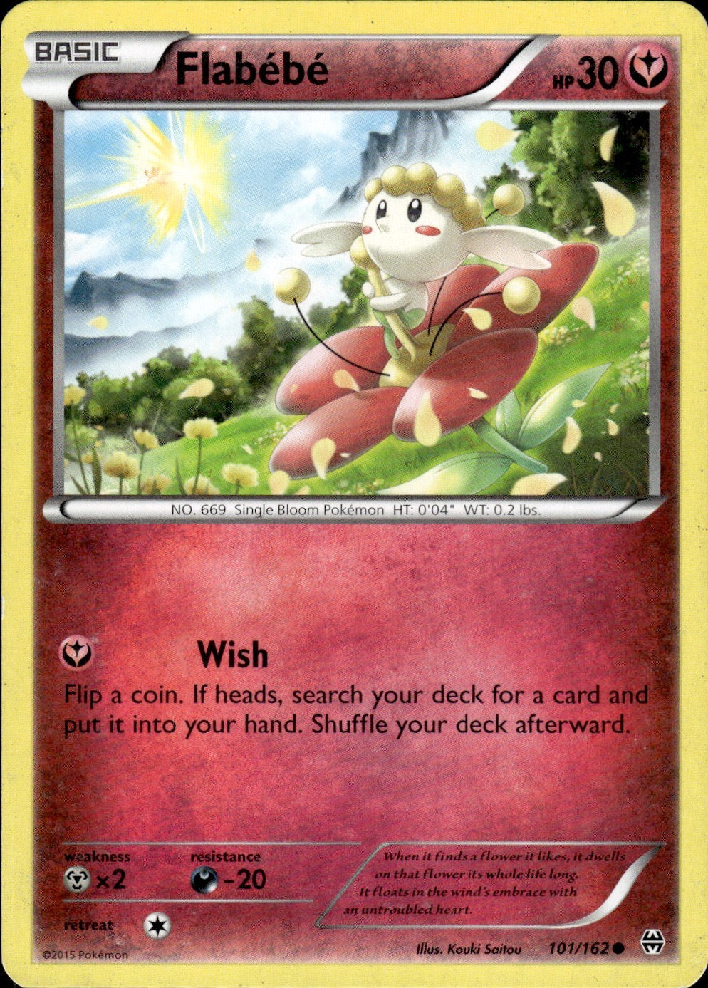 Flabebe 101/162 Common BREAKthrough Pokemon Lightly Played