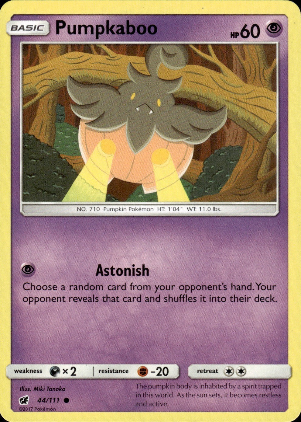 Pumpkaboo 44/111 Common Crimson Invasion Pokemon Lightly Played