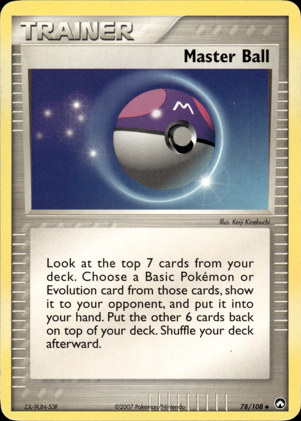 Master Ball 78/108 Uncommon Power Keepers Pokemon Lightly Played