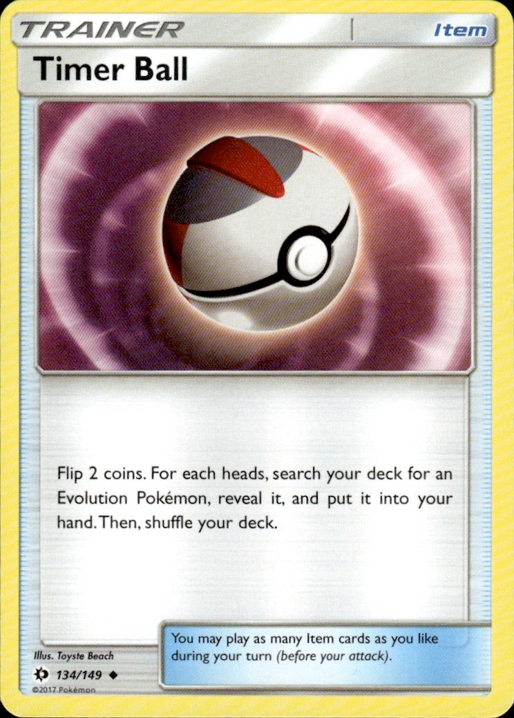 Timer Ball 134/149 Uncommon SM Base Set Pokemon Lightly Played