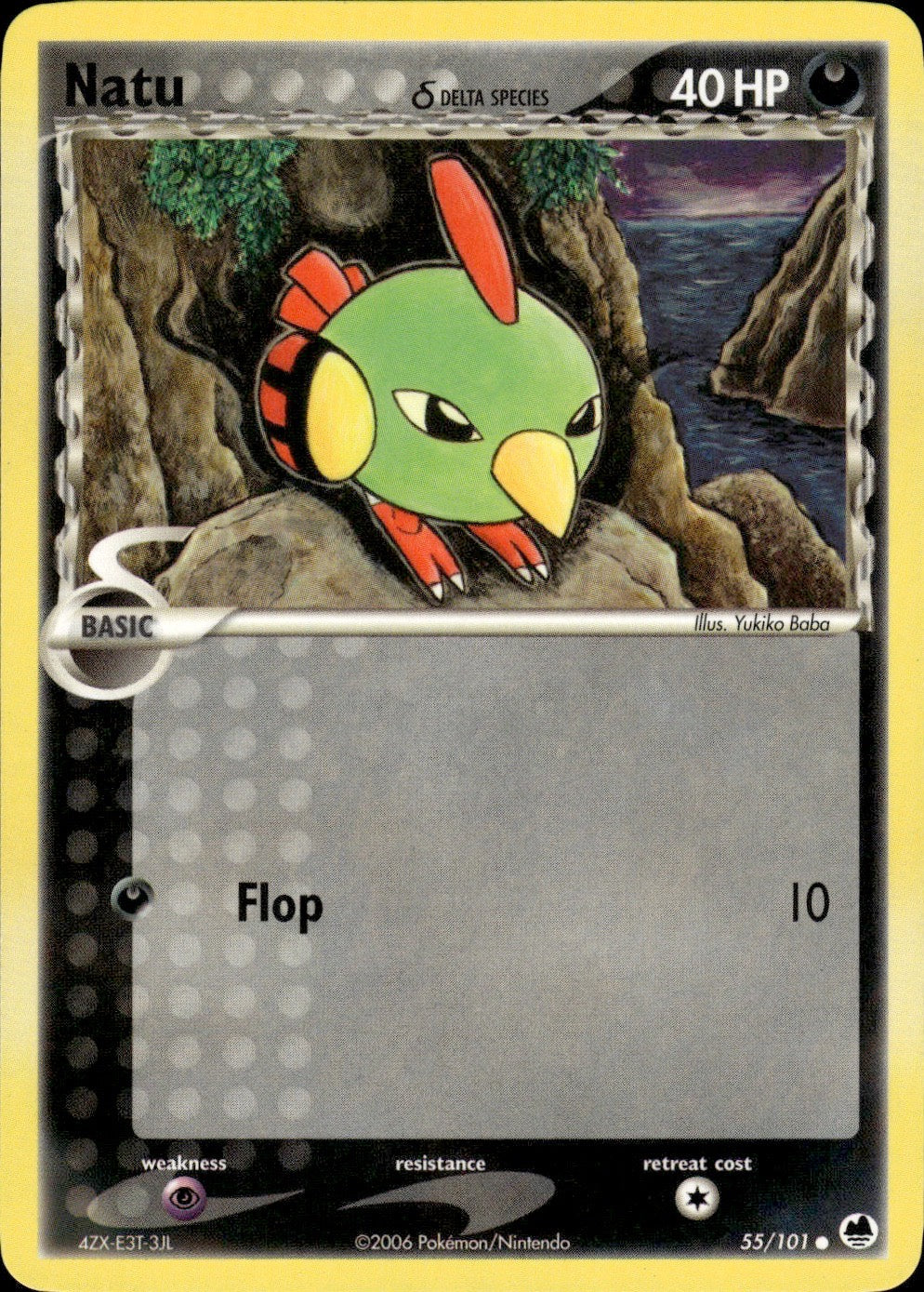 Natu 55/101 Common Dragon Frontiers Pokemon Lightly Played