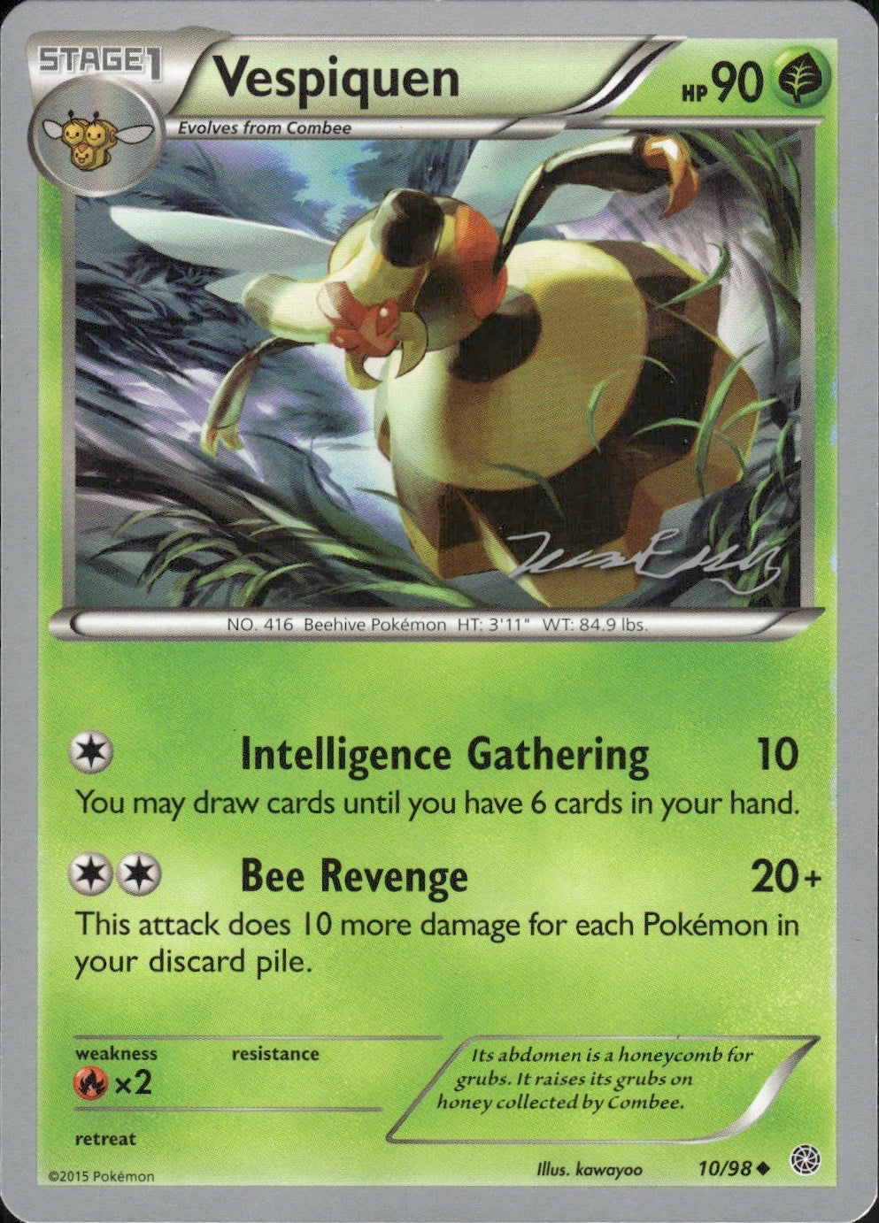 Vespiquen (Jesper Eriksen) 10/98 Uncommon World Championship Decks Pokemon LP