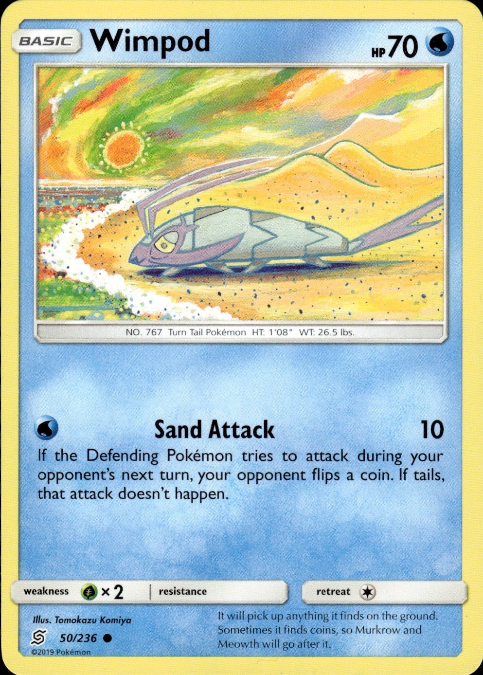 Wimpod 50/236 Common Unified Minds Pokemon Lightly Played