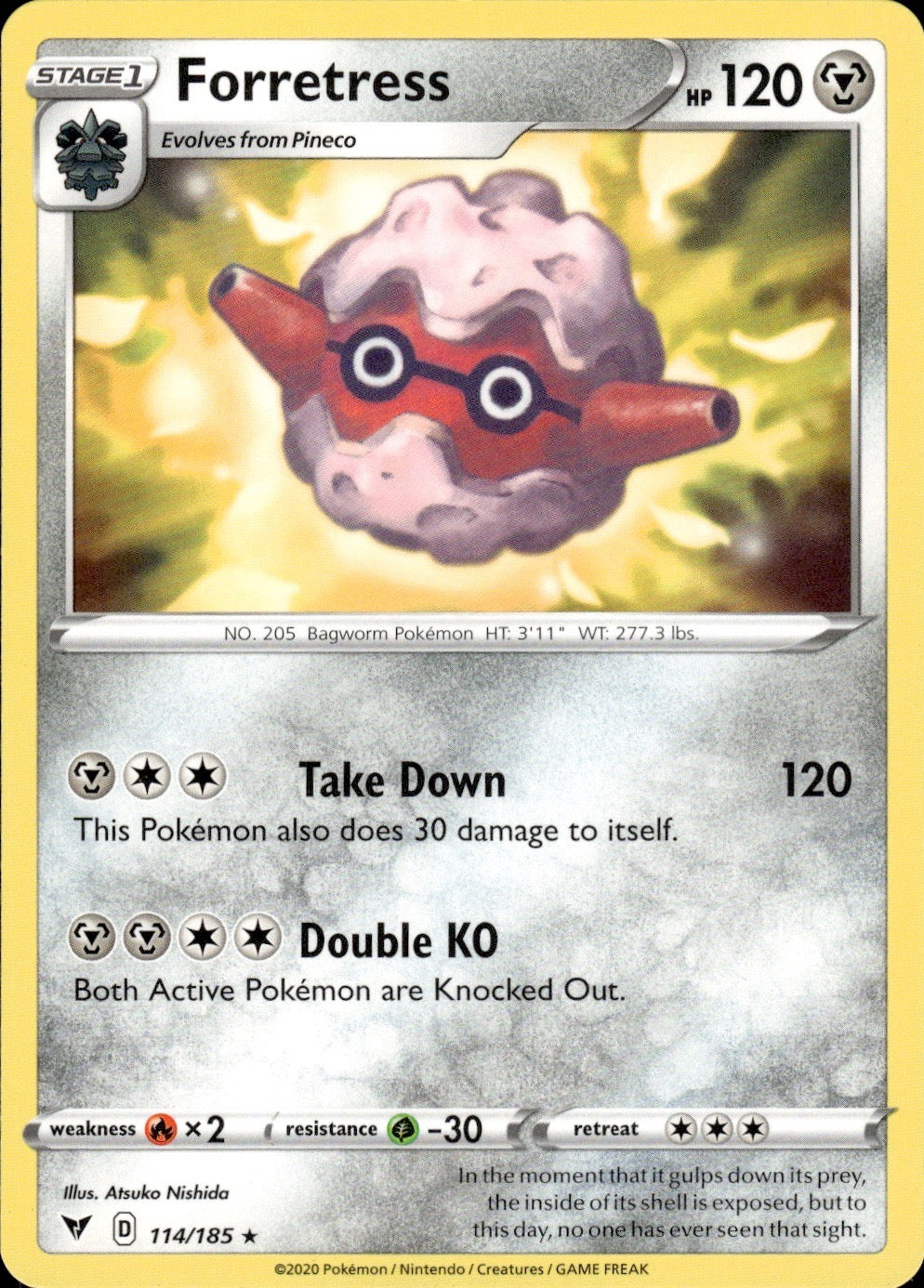 Forretress 114/185 Rare Vivid Voltage Pokemon Lightly Played
