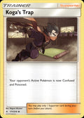 Koga's Trap 177/214 Uncommon Unbroken Bonds Pokemon Lightly Played