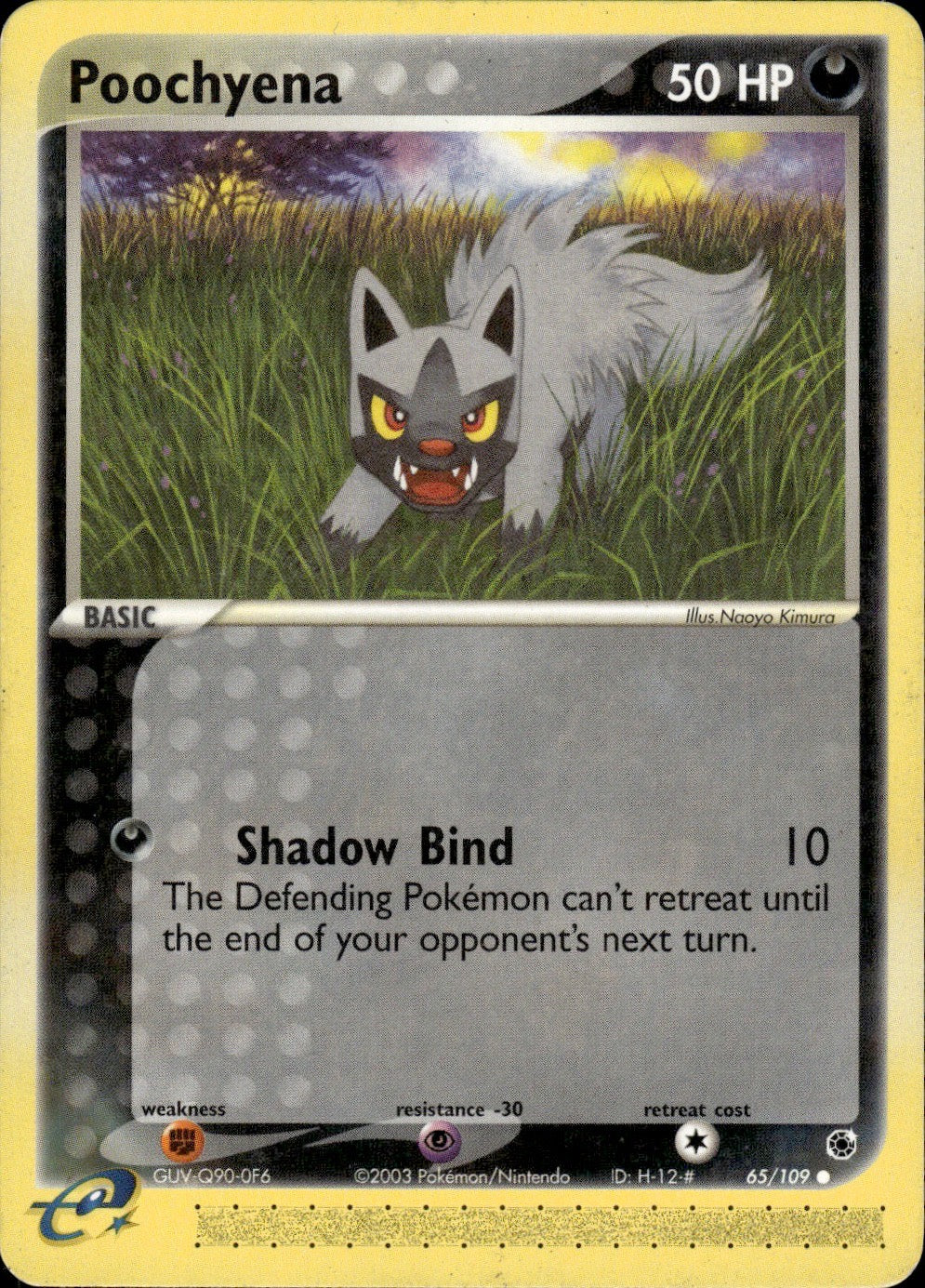 Poochyena 65/109 Common Ruby & Sapphire Pokemon Lightly Played