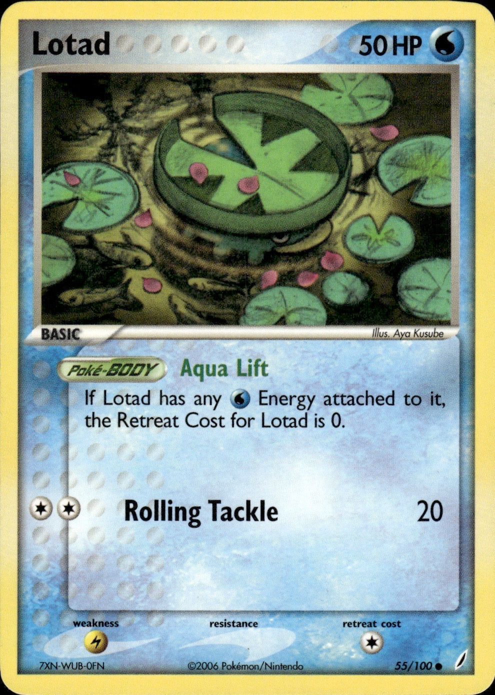 Lotad 55/100 Common Crystal Guardians Pokemon Lightly Played