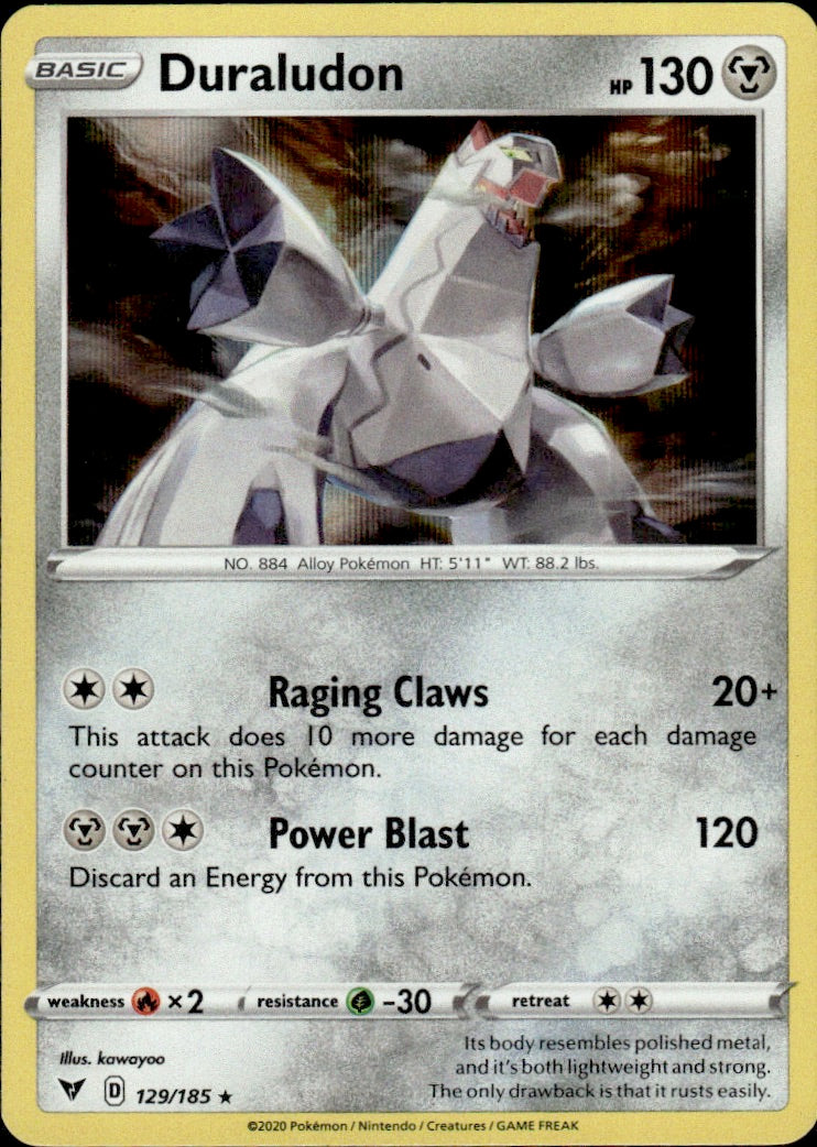 Duraludon 129/185 Holo Rare Vivid Voltage Pokemon Lightly Played