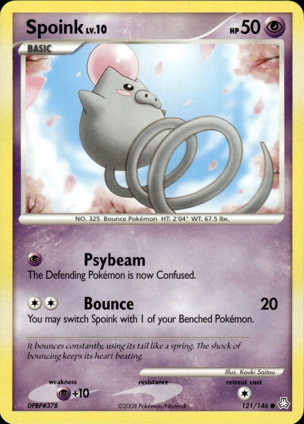 Spoink 121/146 Common Legends Awakened Pokemon Lightly Played
