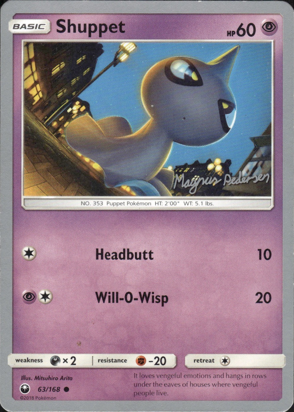 Shuppet (Magnus Pedersen) 63/168 Common World Championship Decks Pokemon LP