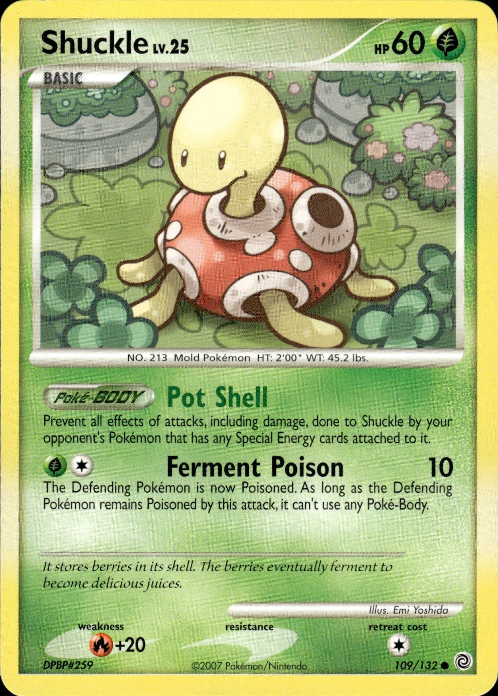 Shuckle 109/132 Common Secret Wonders Pokemon Lightly Played