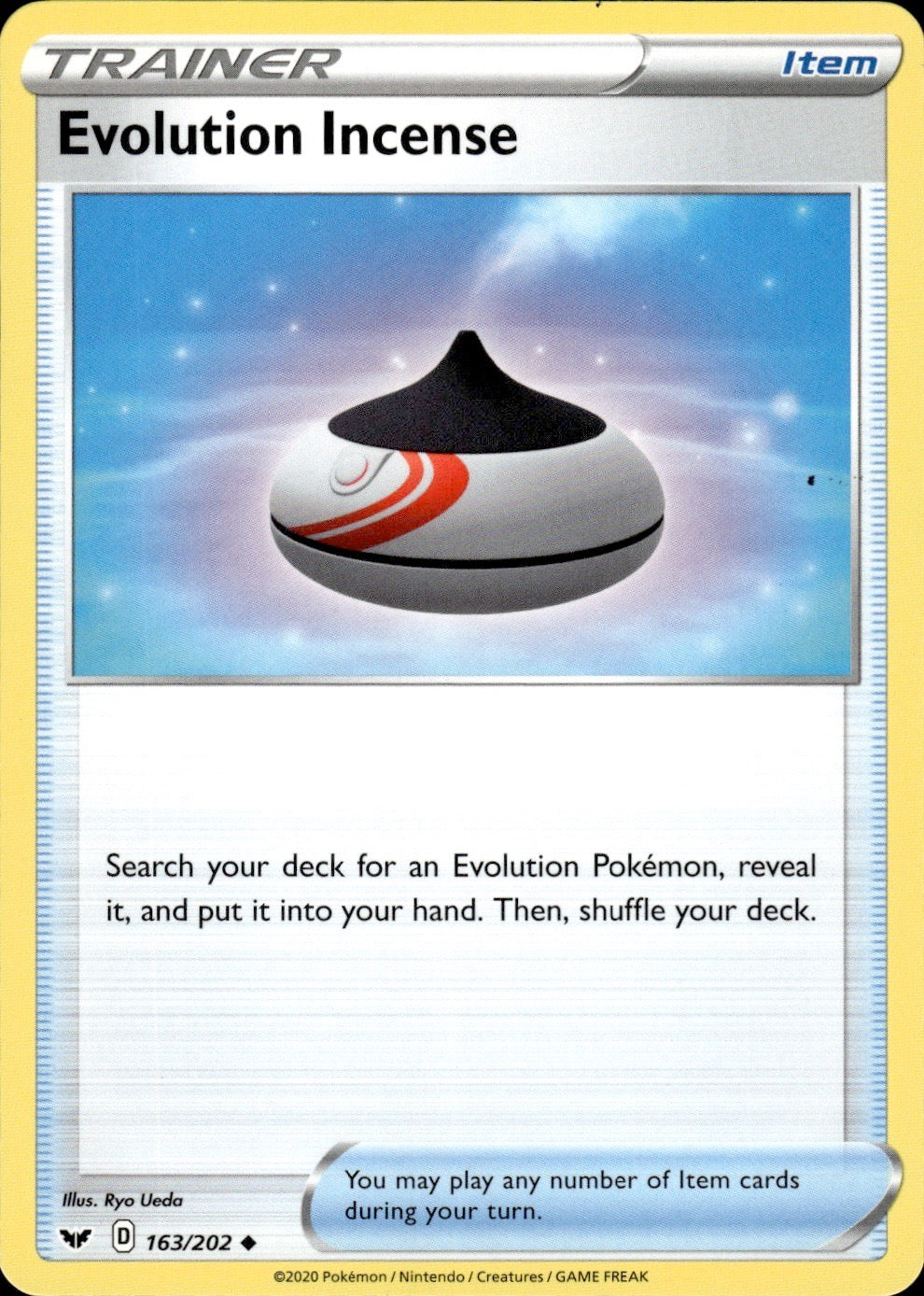 Evolution Incense 163/202 Uncommon Sword & Shield Pokemon Lightly Played