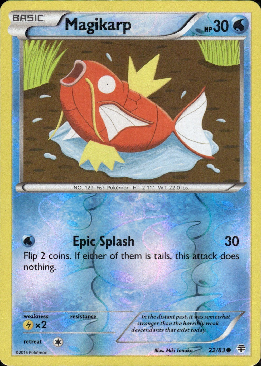 Magikarp 22/83 Common Generations Pokemon Reverse Holo Lightly Played