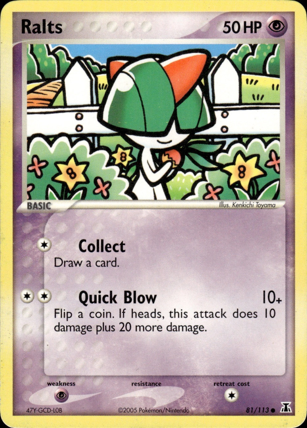 Ralts 81/113 Common Delta Species Pokemon Lightly Played