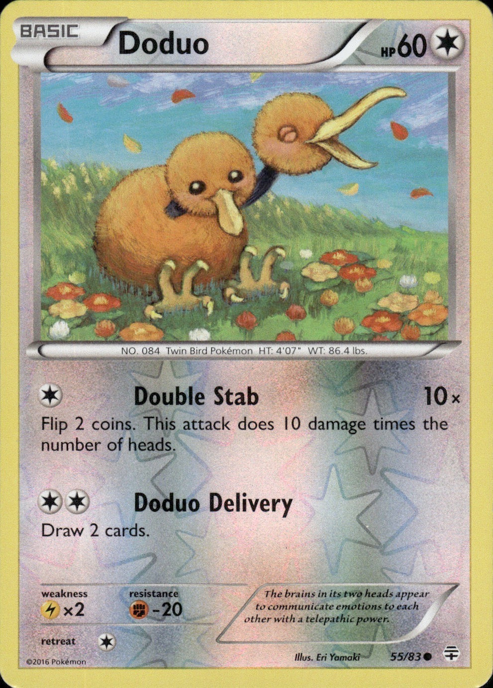 Doduo 55/83 Common Generations Pokemon Lightly Played