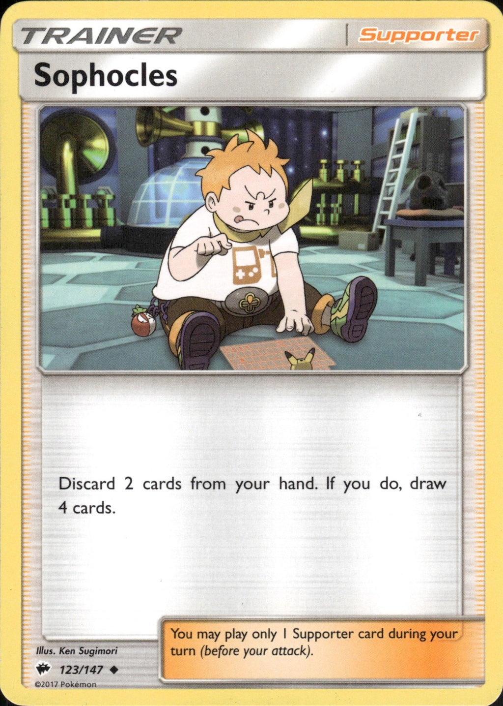 Sophocles 123/147 Uncommon Burning Shadows Pokemon Lightly Played