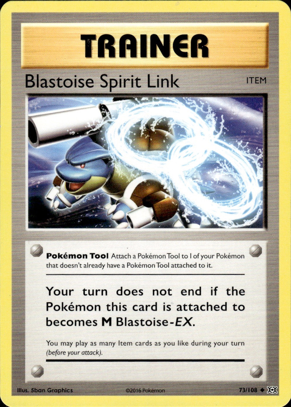Blastoise Spirit Link 73/108 Uncommon Evolutions Pokemon Lightly Played