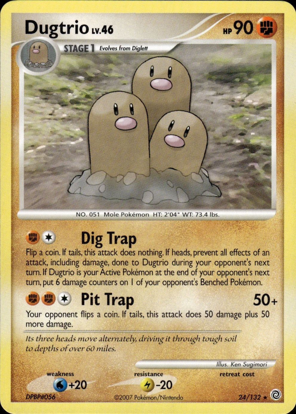 Dugtrio 24/132 Rare Secret Wonders Pokemon Lightly Played