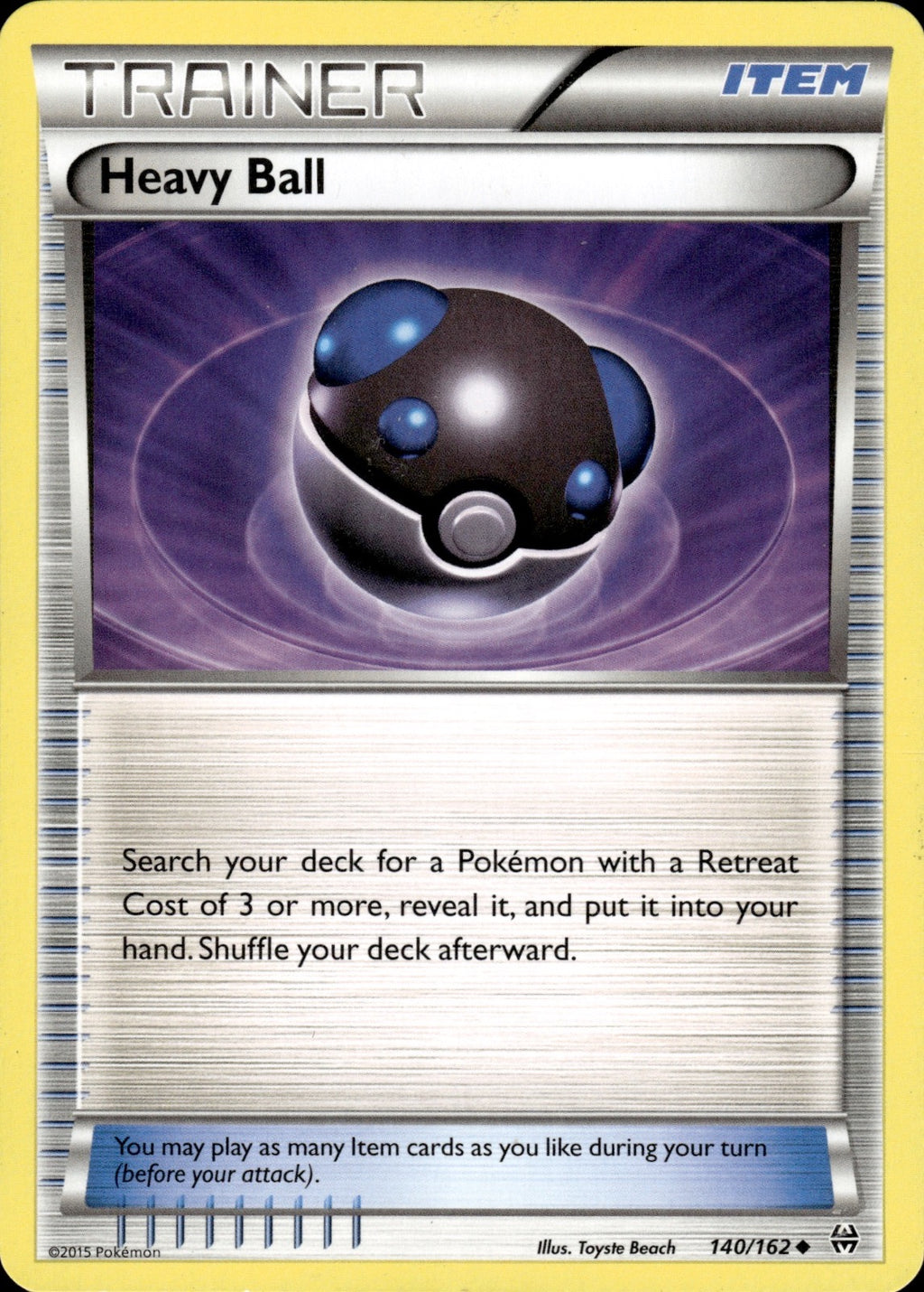 Heavy Ball 140/162 Uncommon BREAKthrough Pokemon Lightly Played