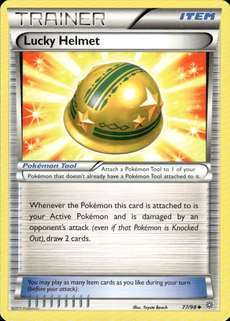 Lucky Helmet 77/98 Uncommon Ancient Origins Pokemon Lightly Played
