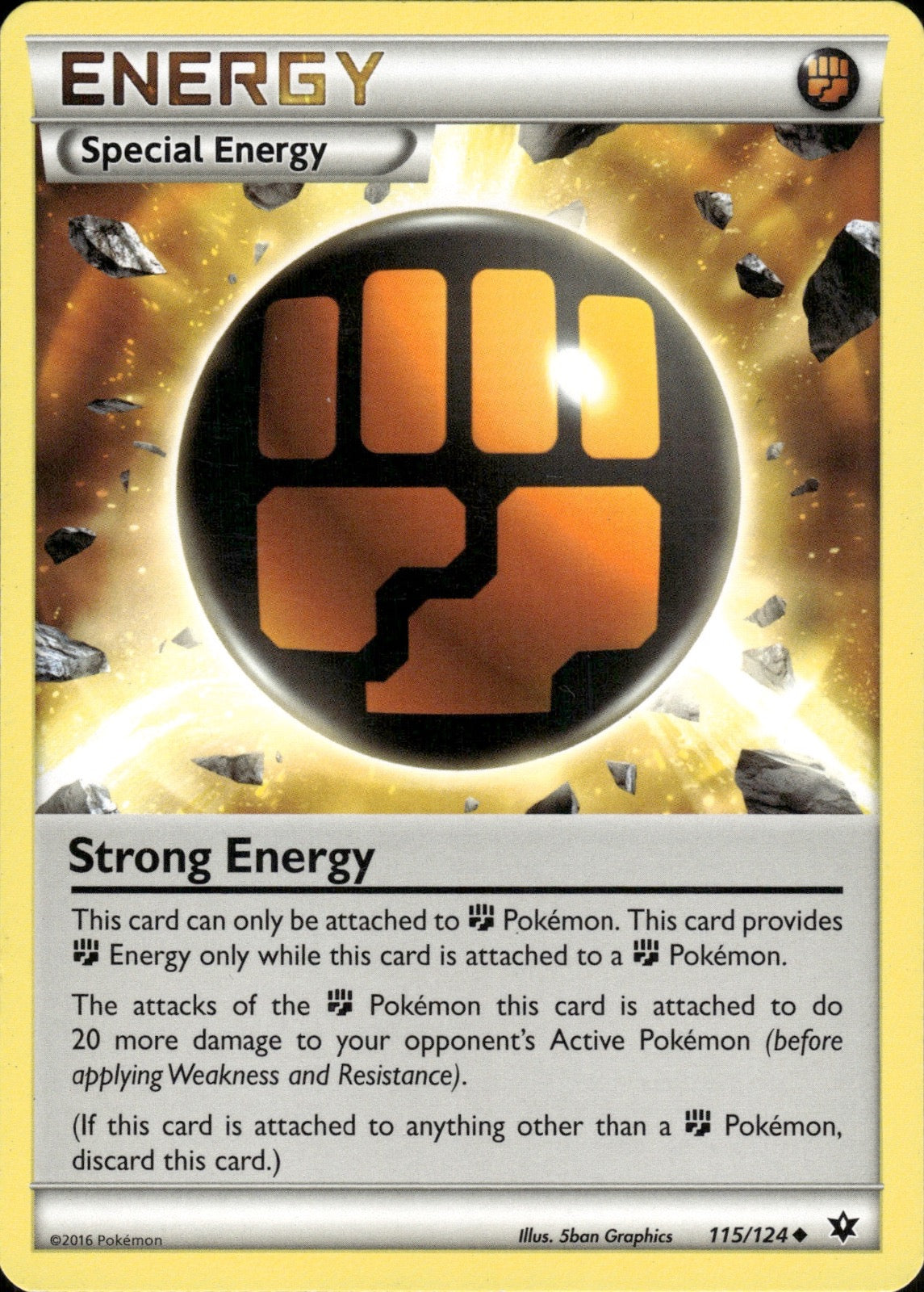 Strong Energy 115/124 Uncommon Fates Collide Pokemon Lightly Played