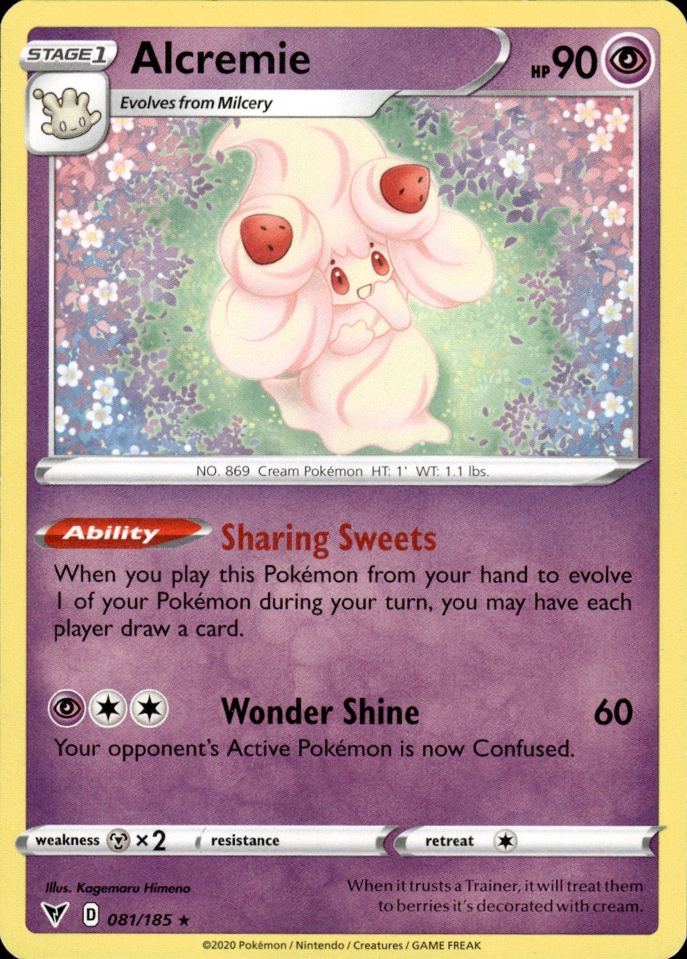 Alcremie 081/185 Rare Vivid Voltage Pokemon Lightly Played