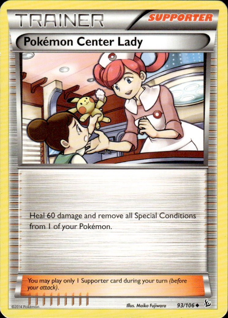 Pokemon Center Lady 93/106 Uncommon Flashfire Pokemon Lightly Played