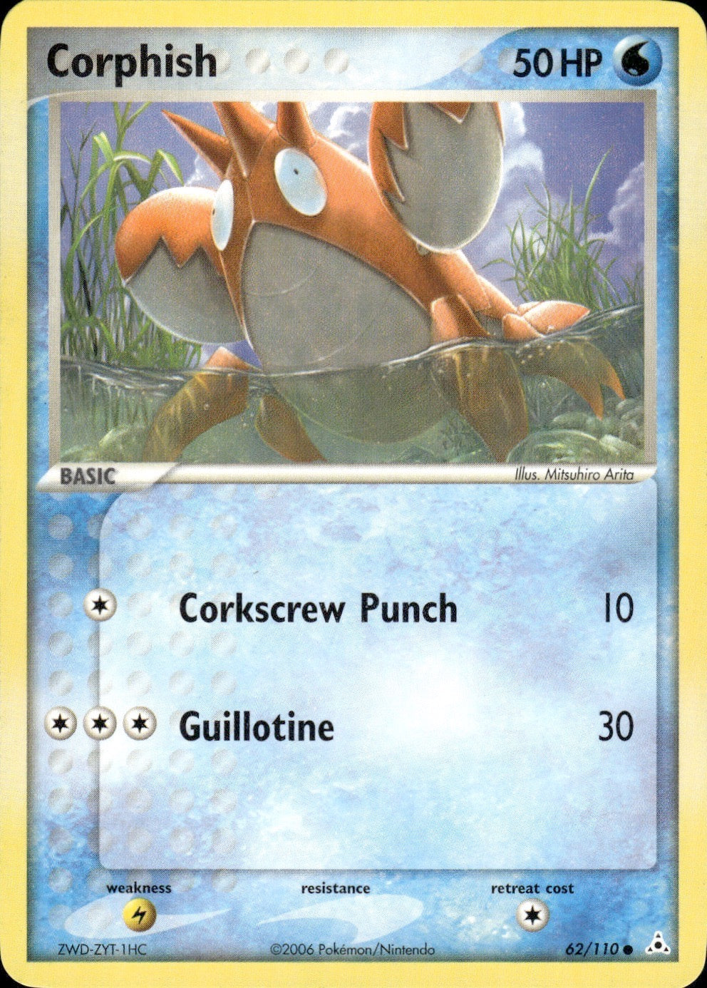 Corphish 62/110 Common Holon Phantoms Pokemon Lightly Played