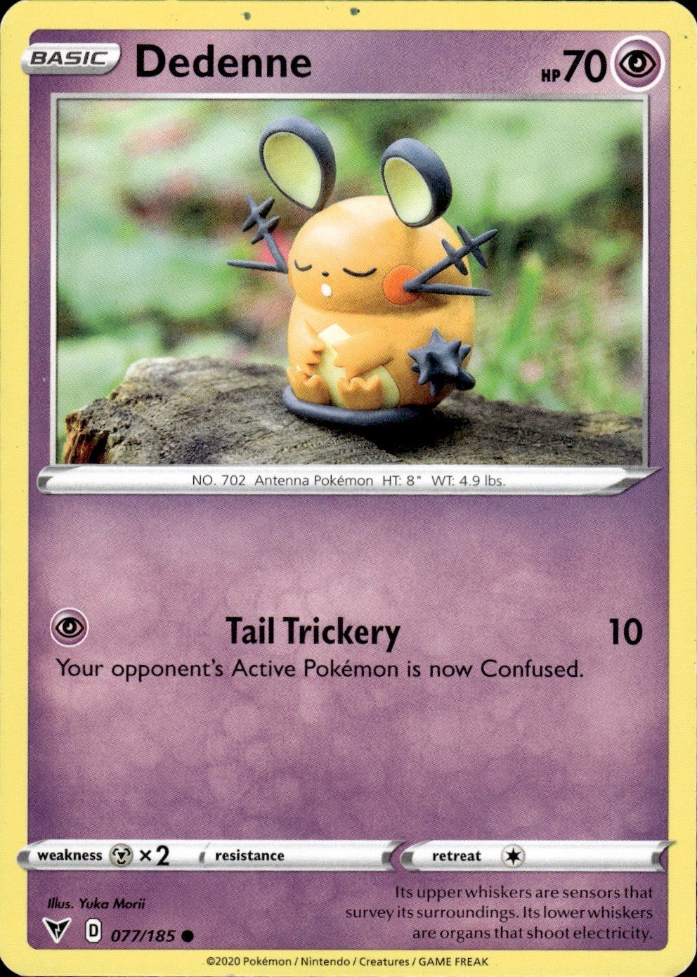 Dedenne 077/185 Common Vivid Voltage Pokemon Lightly Played