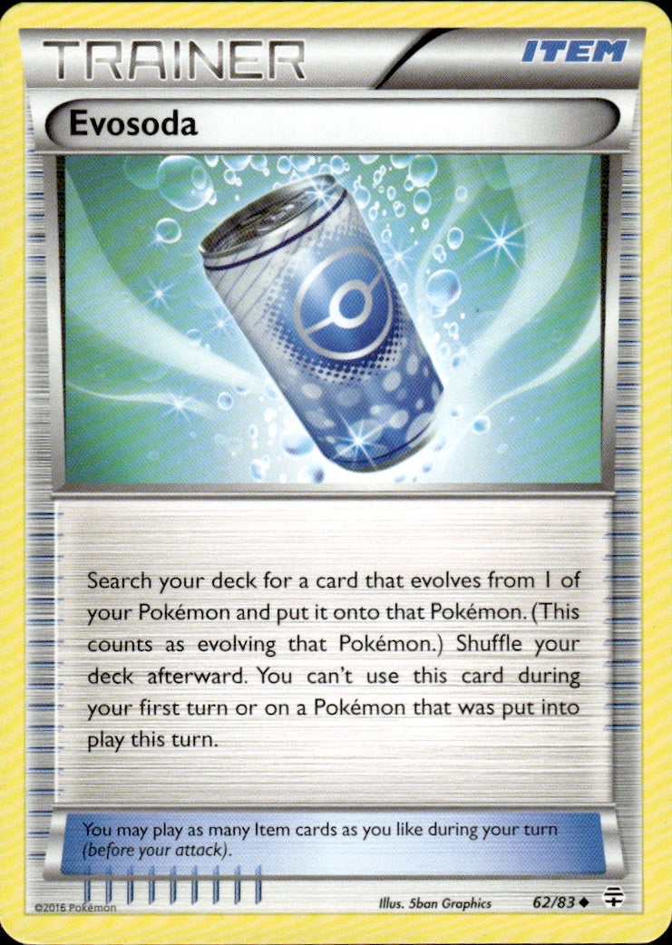 Evosoda 62/83 Uncommon Generations Pokemon Lightly Played