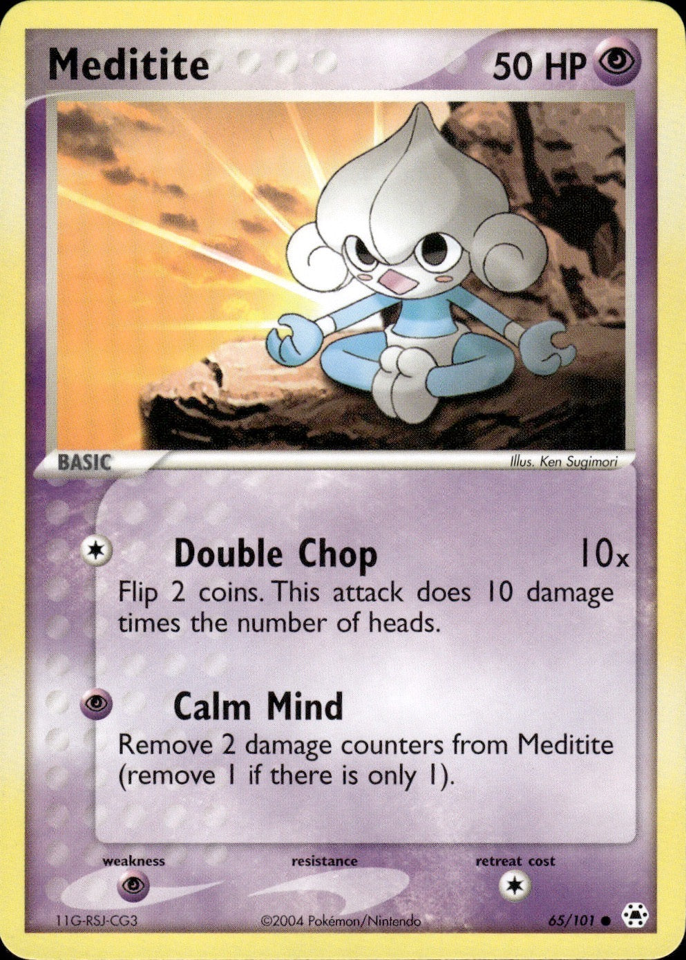 Meditite 65/101 Common Hidden Legends Pokemon Lightly Played