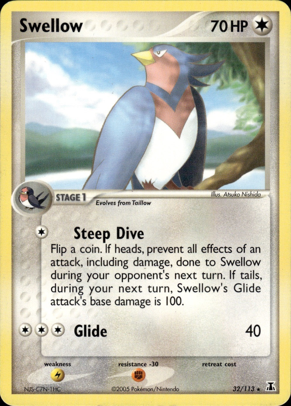 Swellow 32/113 Rare Delta Species Pokemon Lightly Played