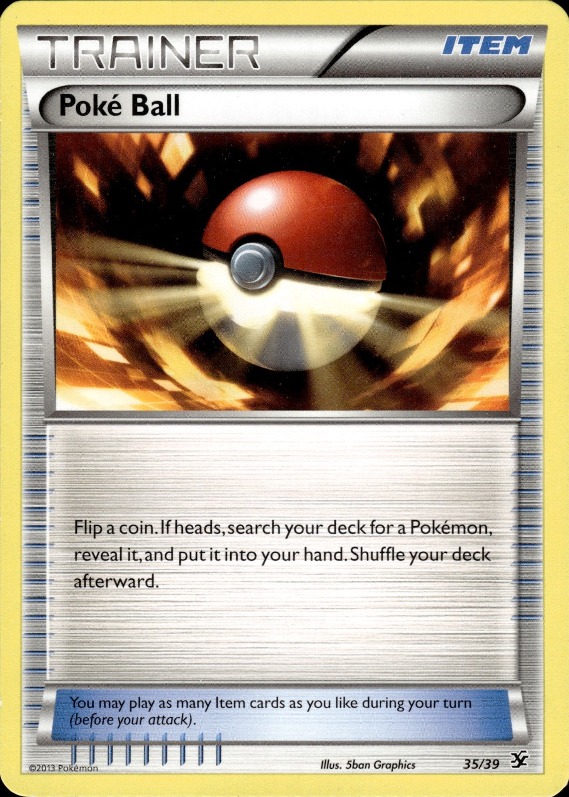 Poke Ball 35/39 Kalos Starter Set Pokemon Lightly Played