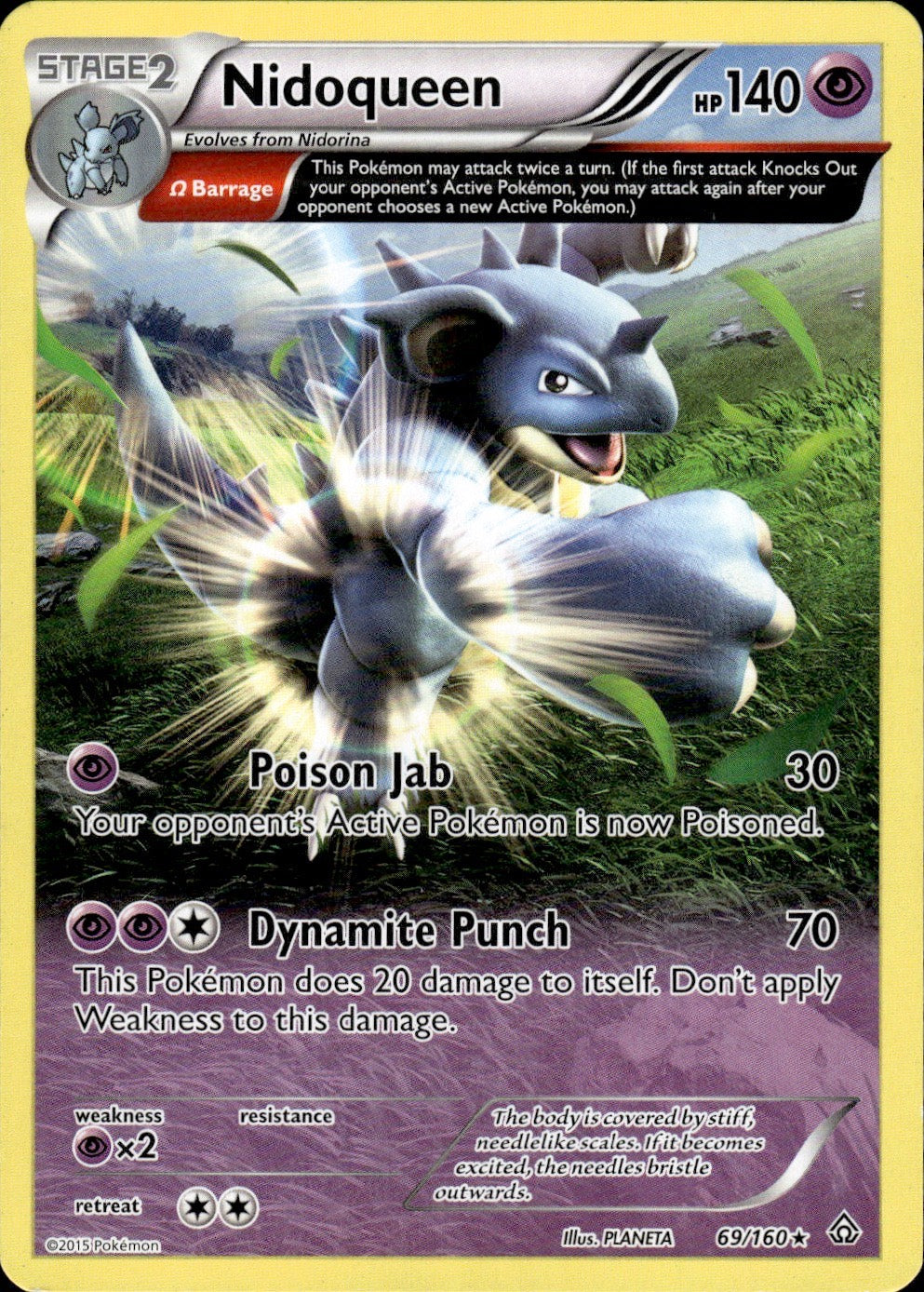 Nidoqueen 69/160 Rare Primal Clash Pokemon Lightly Played