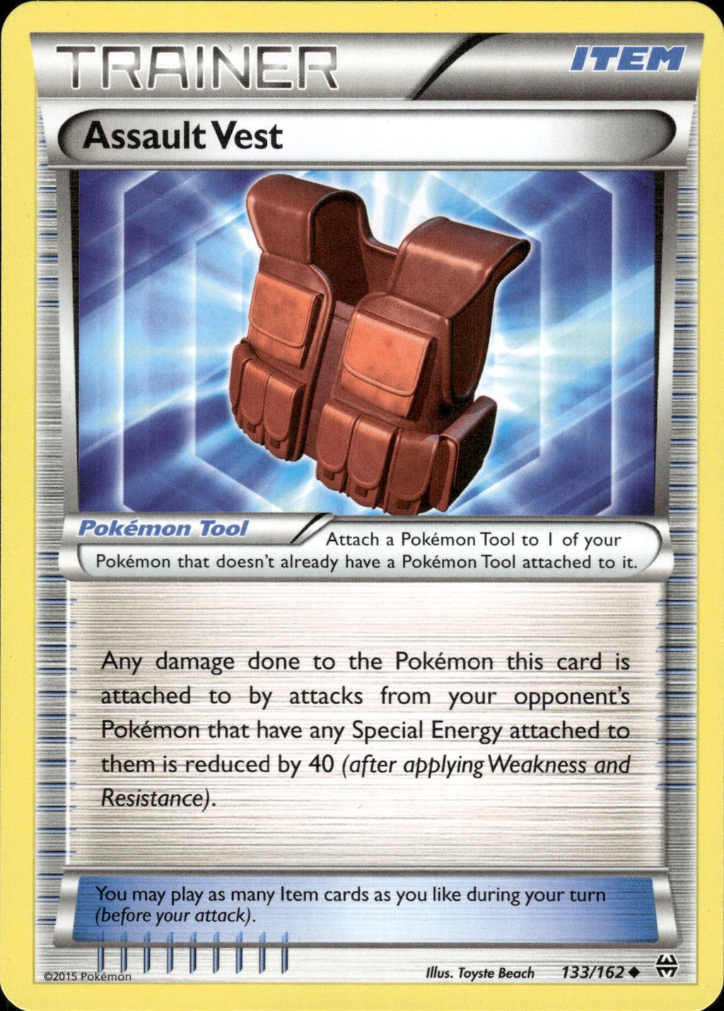 Assault Vest 133/162 Uncommon BREAKthrough Pokemon Lightly Played