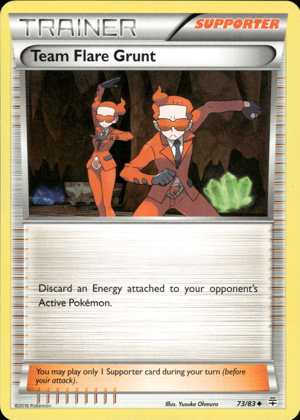 Team Flare Grunt 73/83 Uncommon Generations Pokemon Lightly Played